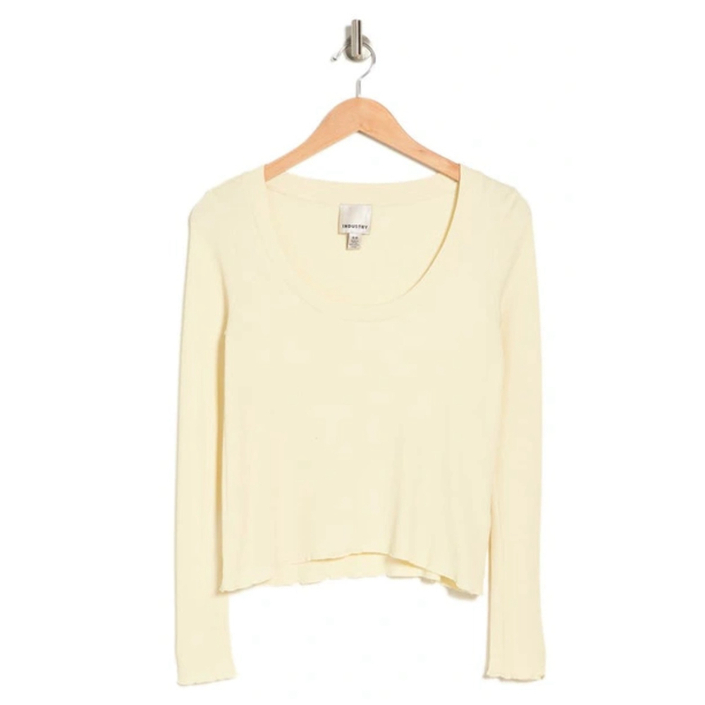 Industry Republic Clothing Women's Small Waffle Knit Long Sleeve Sweater NWT